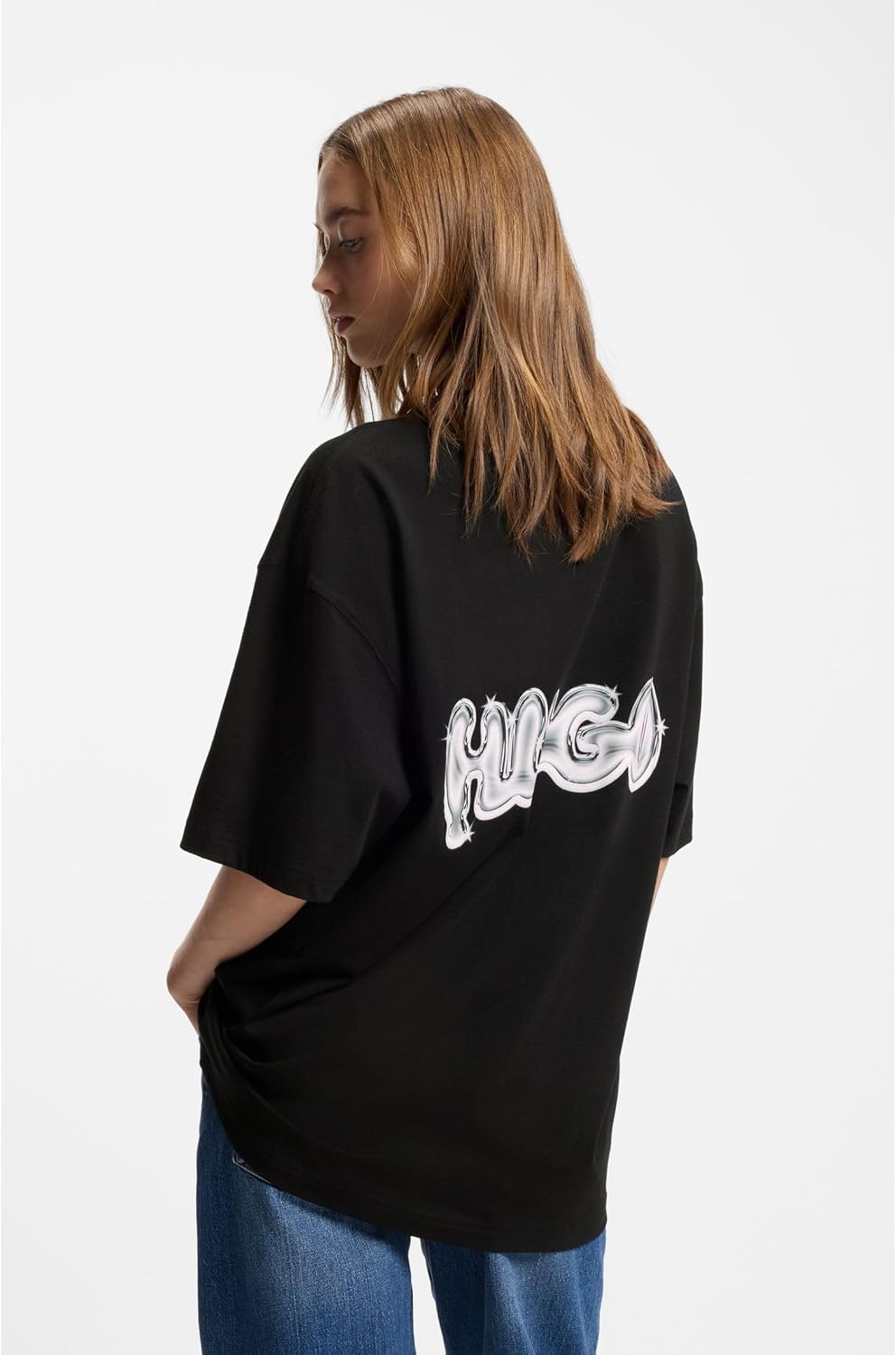 Detalle 2 de HUGO Herren Nyrotee T-Shirt aus 100 % Baumwolle