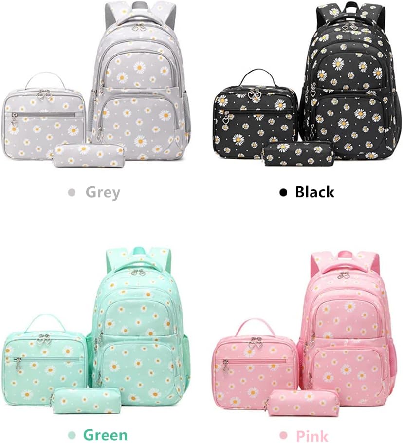 Thumbnail 6 de Armbq Daisy Prints Girls School Bag: kids’ 3-piece backpack with insulated lunch bag