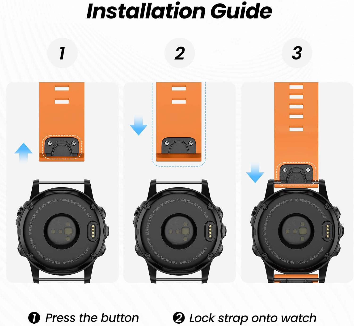 Thumbnail 4 de Tuocal 22mm QuickFit Strap for Garmin Fenix Series and More