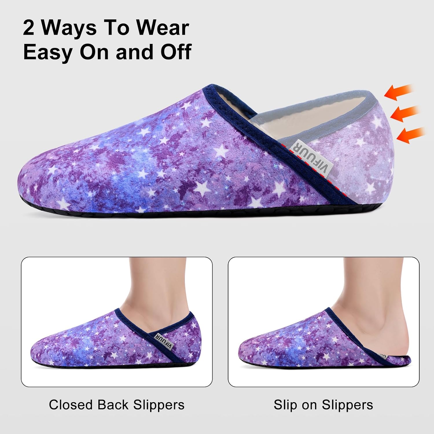 Detalle 2 de VIFUUR Fuzzy Barefoot Slipper Socks, Machine-Washable with Non-Slip Soles