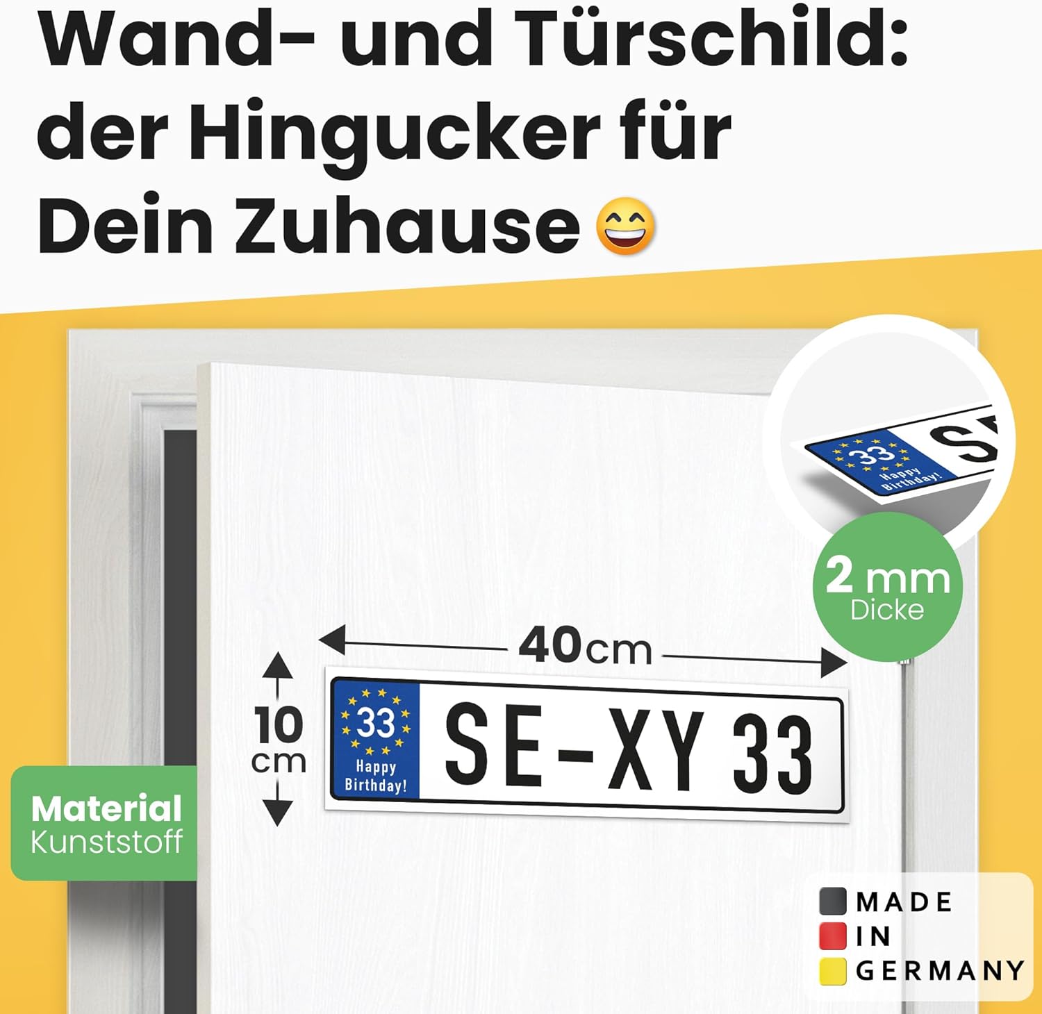 Thumbnail 1 de DankeDir! Sexy 33 Jahre Schild – Geschenk zum 33. Geburtstag als Geburtstagskarte & Partydeko