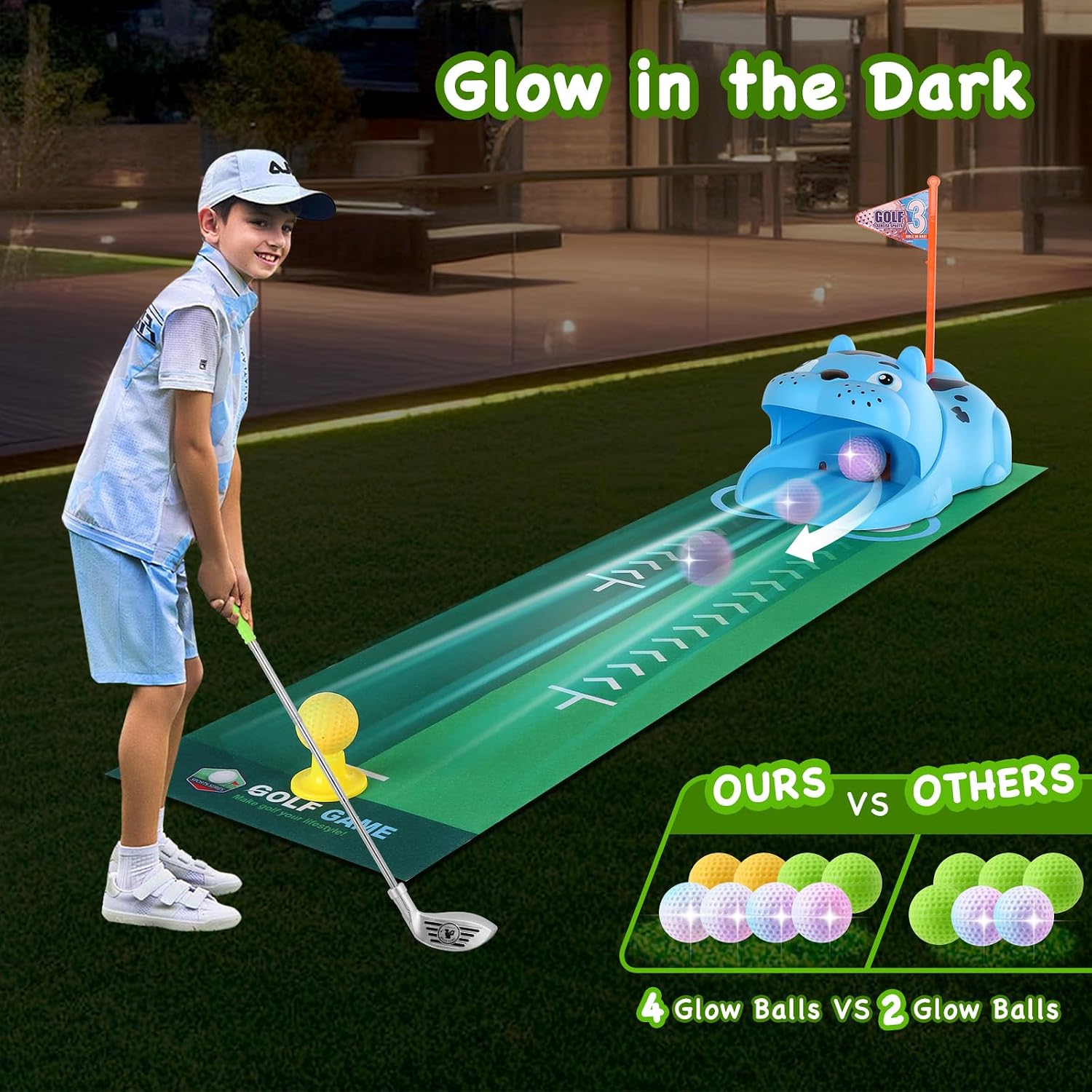 Thumbnail 2 de Upgraded Kids Golf Set with Tiger Returner