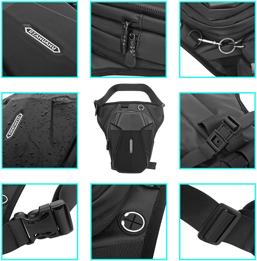 Thumbnail 5 de Gutriff Oberschenkeltasche & Beintasche für Herren und Damen – Sporttasche für Laufen, Radfahren, Motorrad, Arbeit (Schwarz, 26)