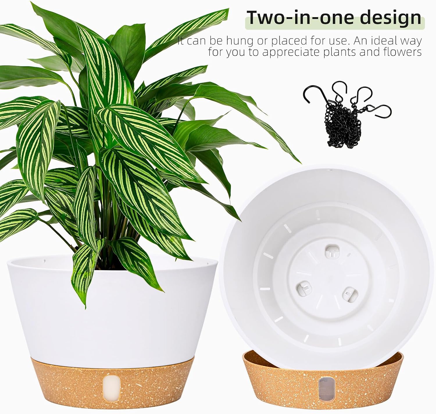 Thumbnail 5 de QCQHDU Blumenampel mit 20 cm, 2er Set