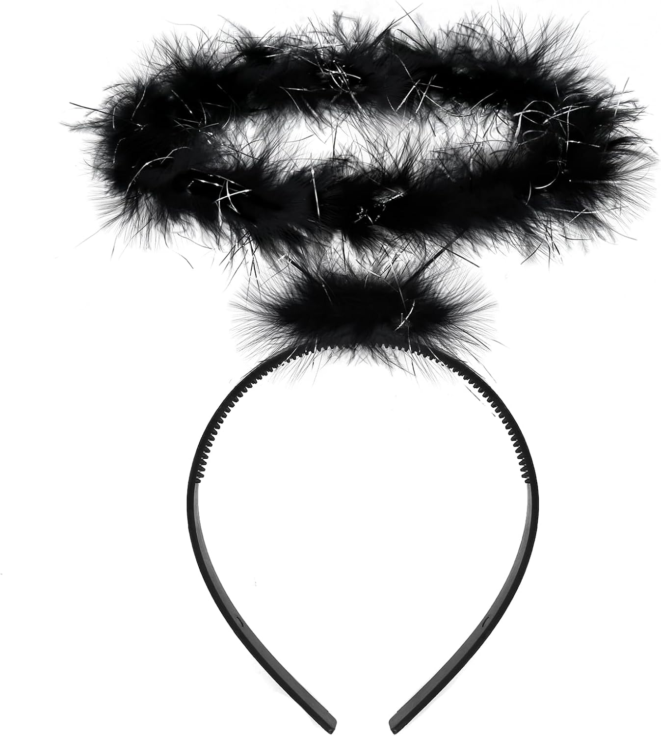 Thumbnail 2 de Newthinking Angel Wings and Halo Costume Set (Black) for Adults & Kids, 65 x 35cm
