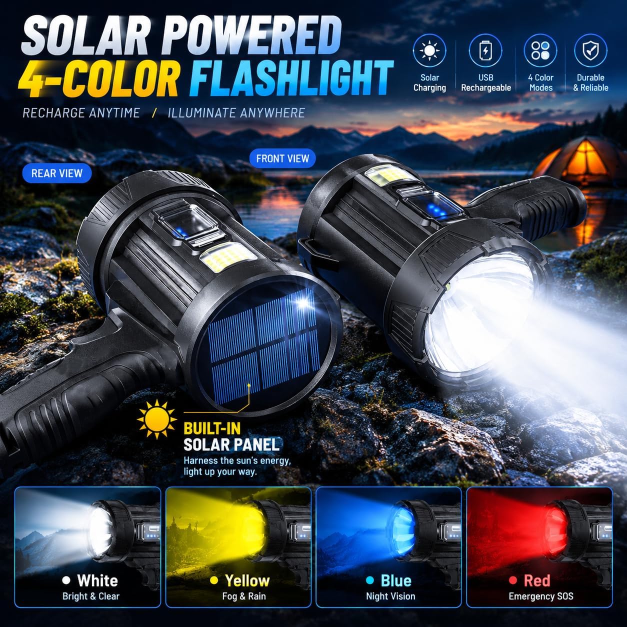Thumbnail 5 de ECLINCO Flashlight Rechargeable 99,000 Lumens handheld flashlight 🔦