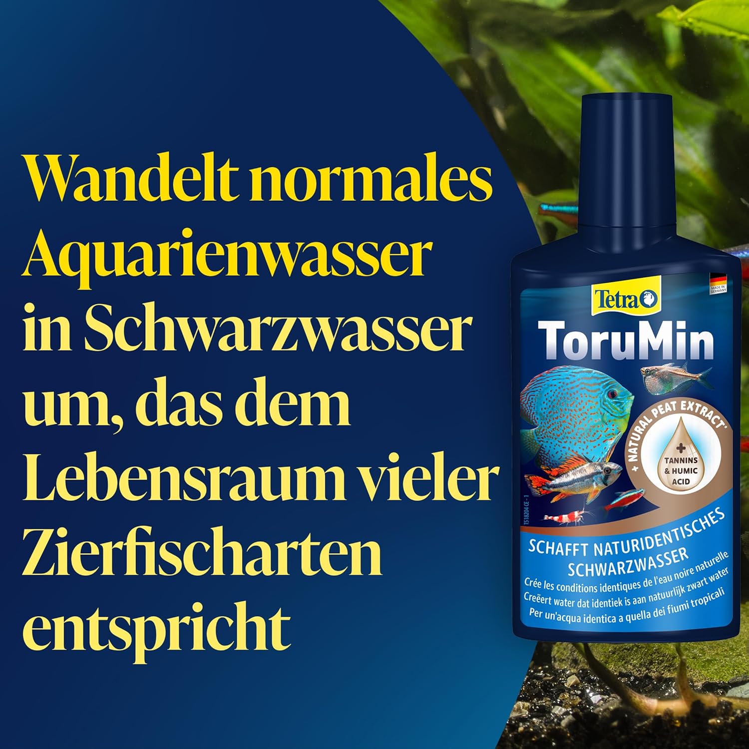 Detalle de Tetra ToruMin für naturidentisches Schwarzwasser – 500 ml