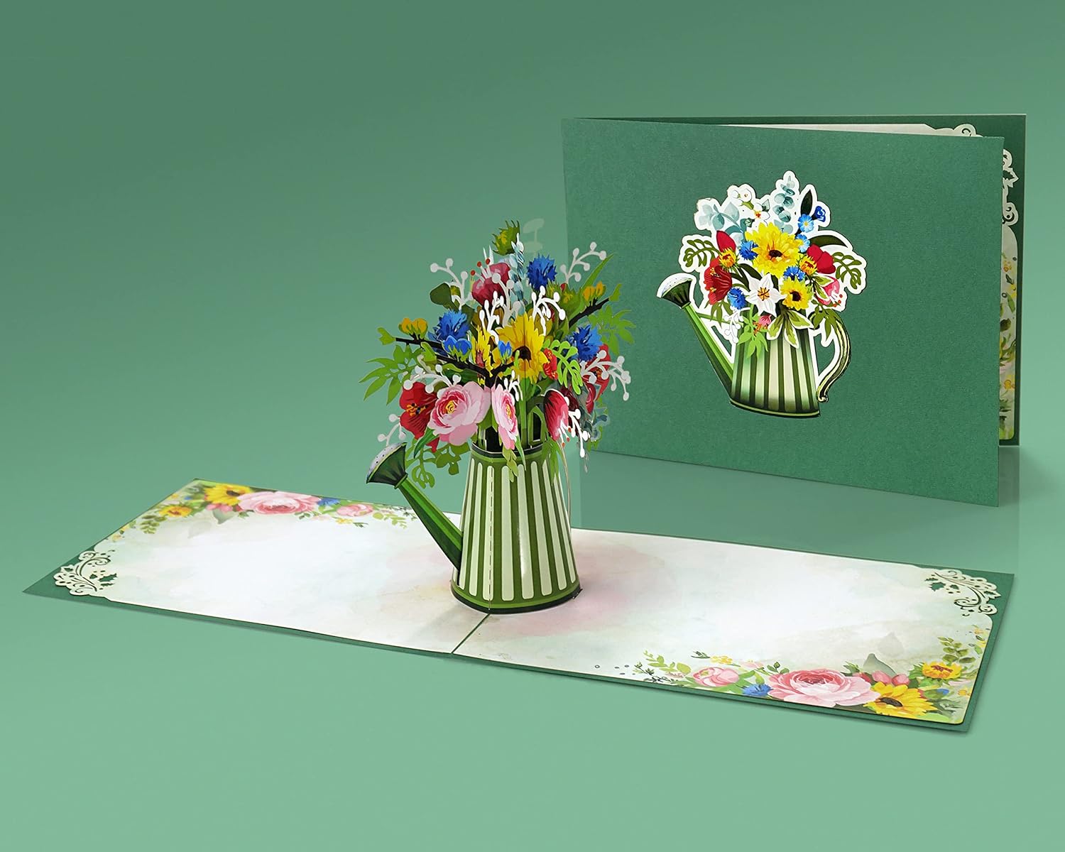 Thumbnail 3 de Cutpopup Watering Can – Flower Pop Up Card: Blumen-Popup-Karte von CUT POPUP.COM