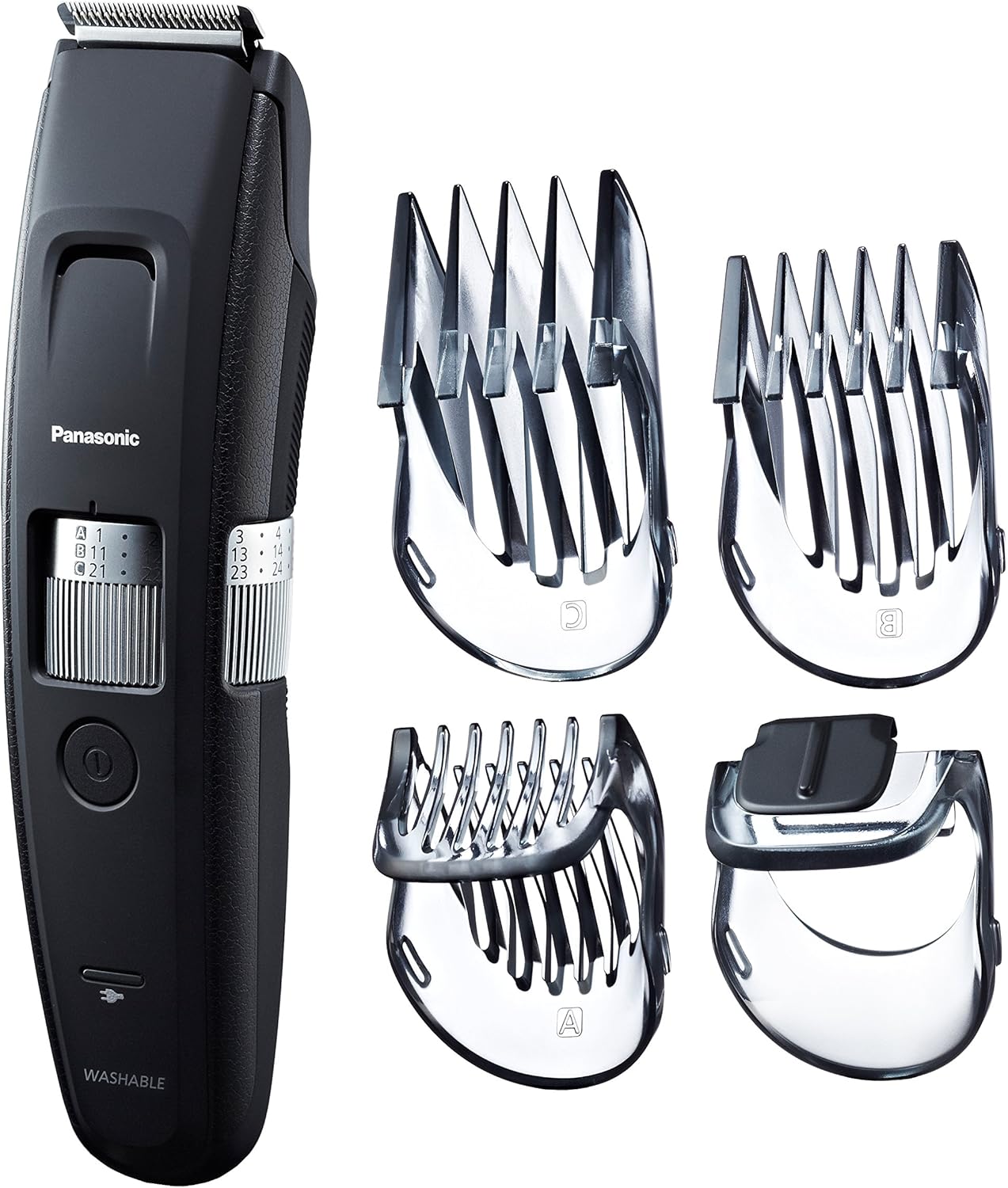 Panasonic ER-GB96-K503 Tondeuse barbe longue – 58 réglages, 7 accessoires, autonomie 50 min, lavage eau