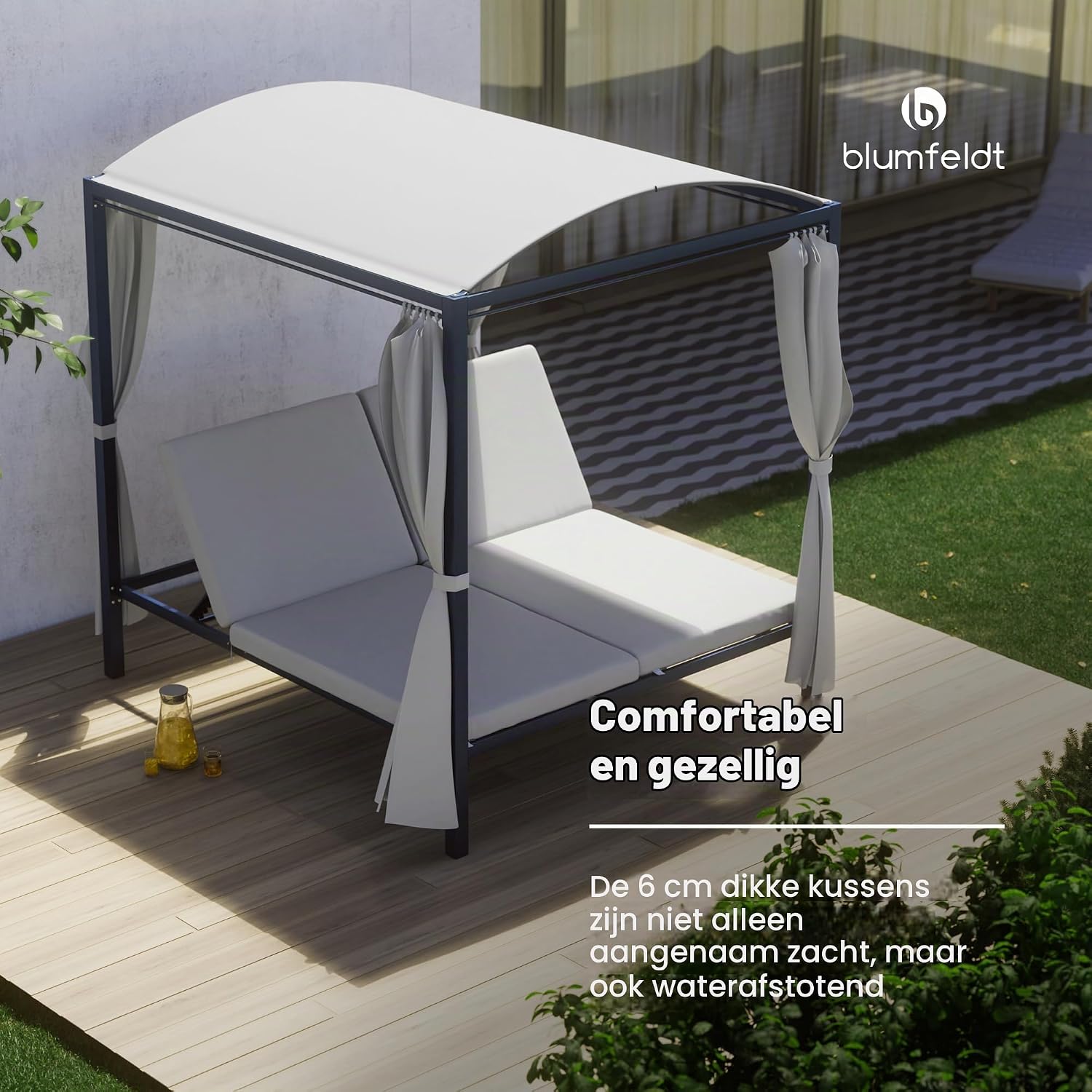 Detalle 2 de blumfeldt Eremitage Double XL zonnebank voor 2 met verstelbare rugleuningen