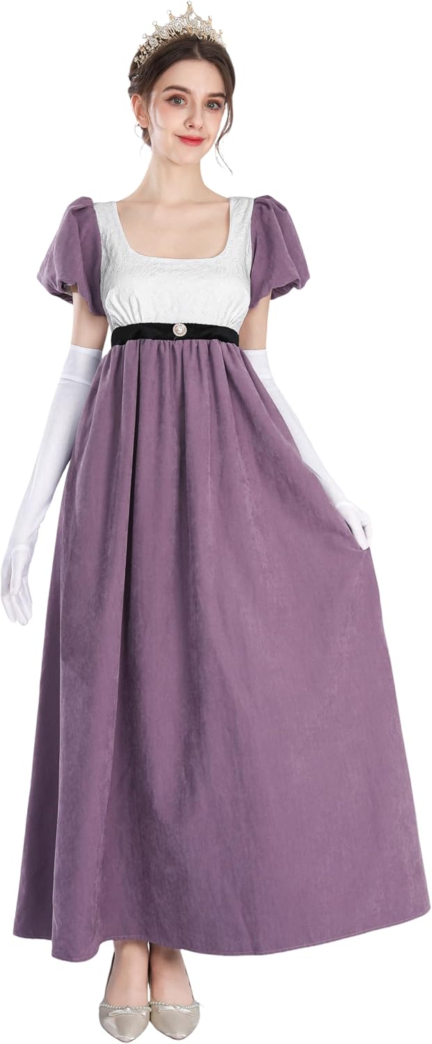 Detalle de Fiamll Regency Kleid Jane Austen A‑Linie