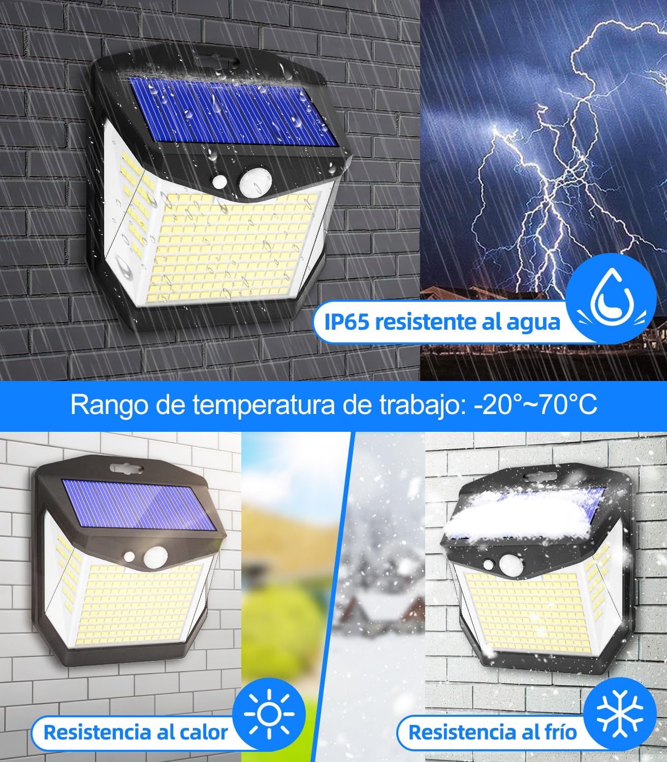 Detalle 2 de Vanranger 248 LED 1200 mAh luz solar exterior