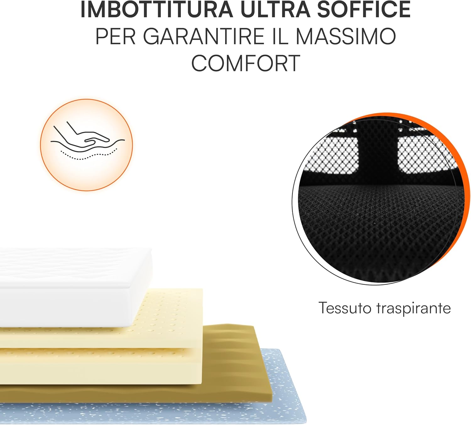 Thumbnail 5 de Baroni Home Sedia da Ufficio Ergonomica con Supporto Lombare, Schienale Traspirante e Braccioli Reclinabili