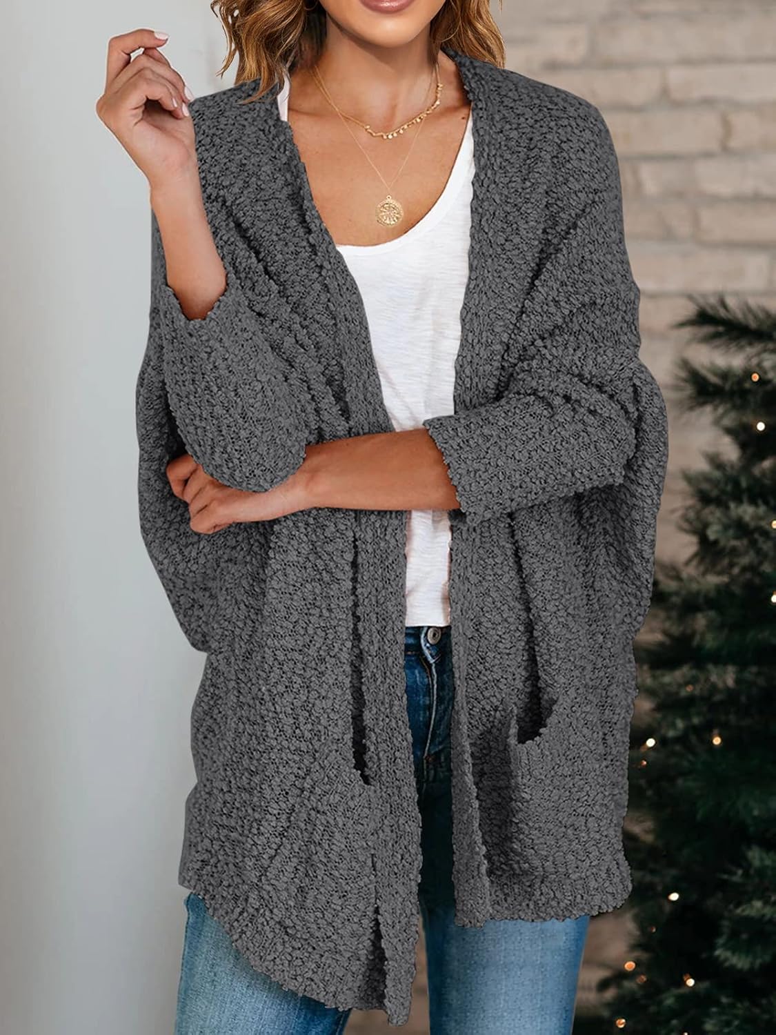 Detalle 2 de Saodimallsu Women's Chunky Cardigan