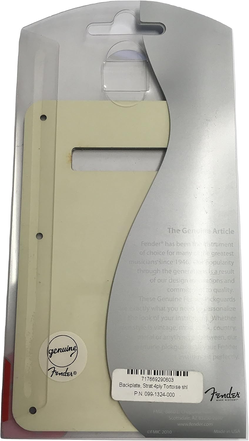 Detalle de Fender 0991324000 STRATOCASTER用モダンスタイル・トレモロバックプレート、トータス柄