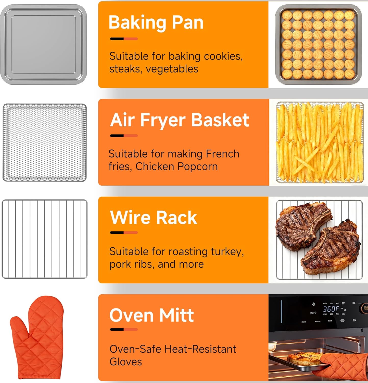 Thumbnail 5 de OUNIN Steam Oven 18L (11-in-1) – Air Fryer Oven with Steam Infusion, Dual Cook & Self-Cleaning