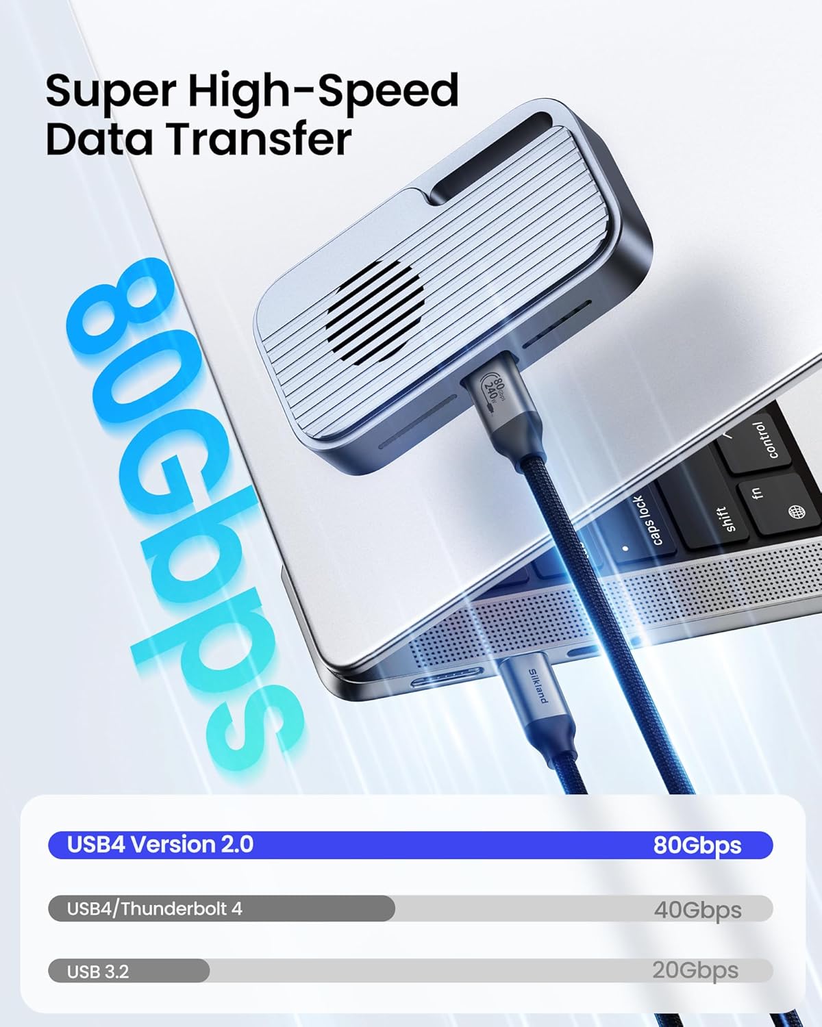 Thumbnail 1 de Silkland USB4 80Gbps Cable 1M