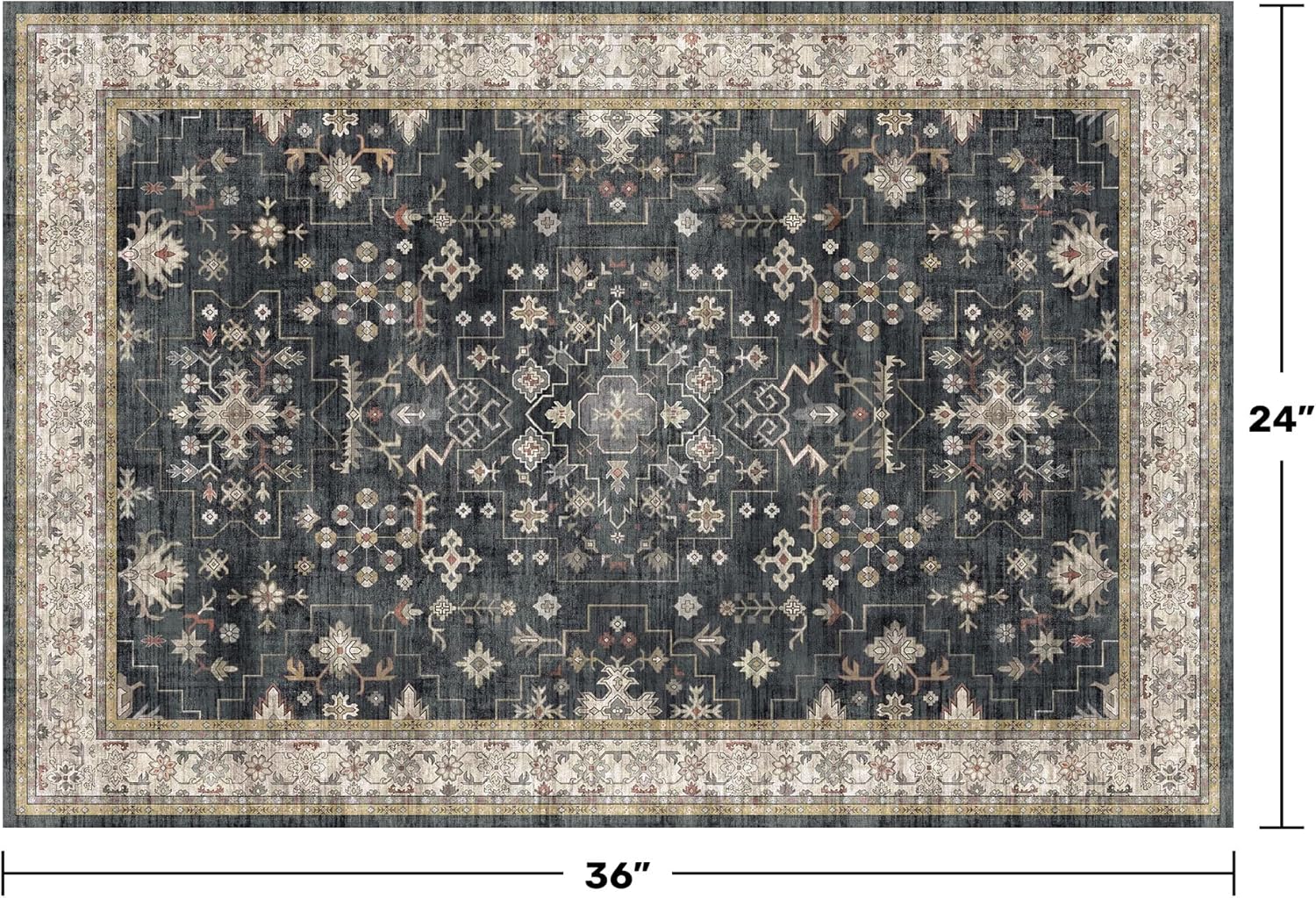 Detalle 2 de Hazo Haus 2 x 3 doormat, non slip entry rug