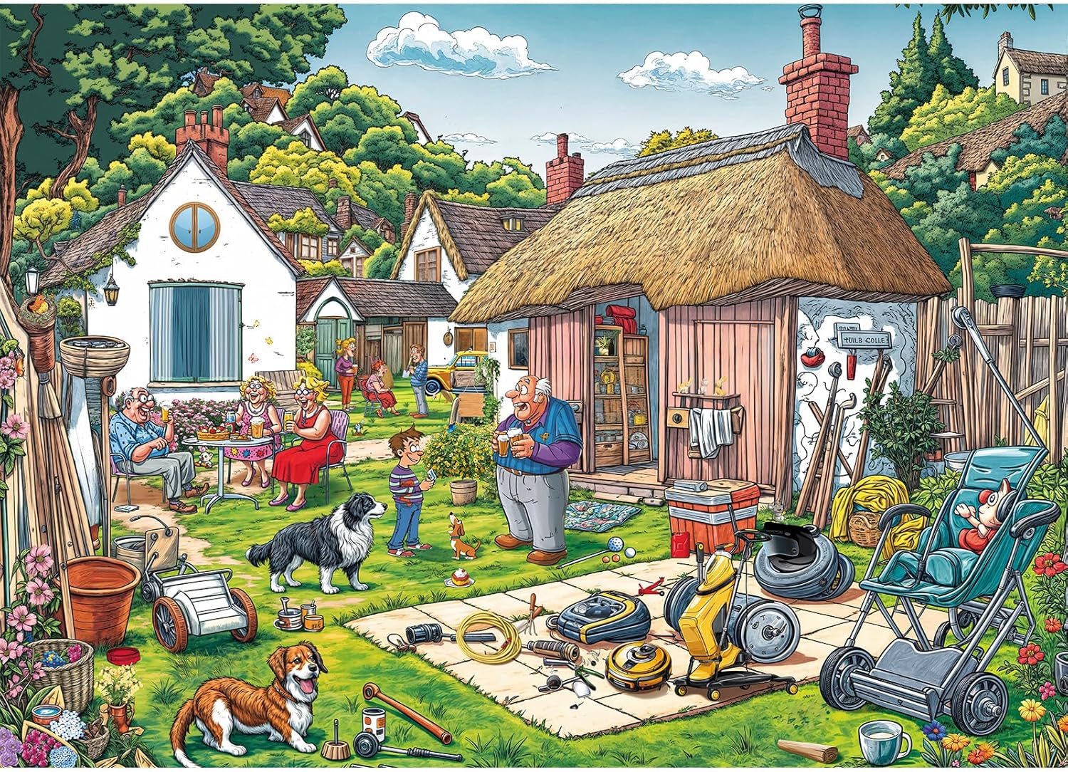 Detalle de Jigsaw Puzzles for Adults 1000 Warm courtyard