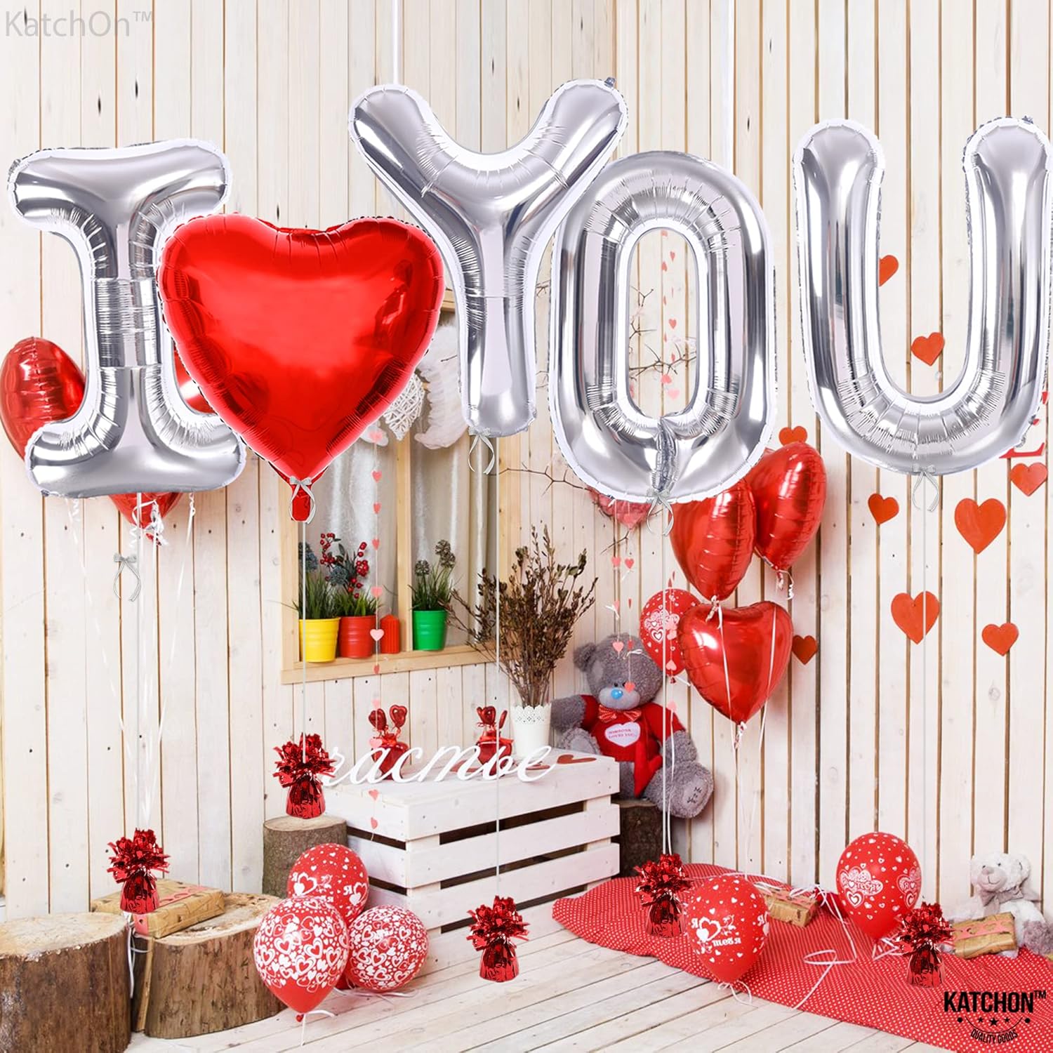 Thumbnail 5 de KatchOn Huge Silver I Love You 40 Inch 🎈
