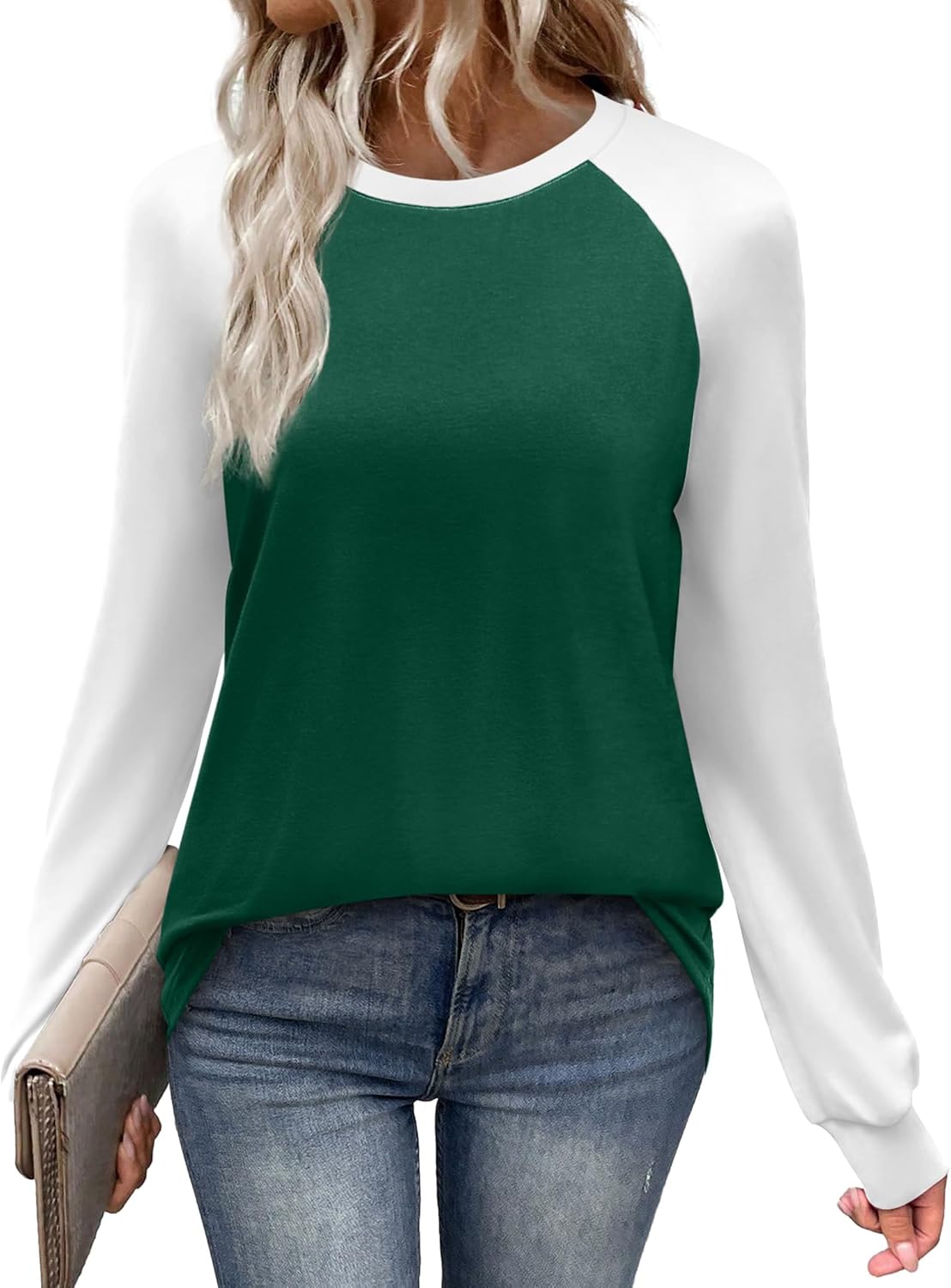 Thumbnail 5 de WIHOLL Long Sleeve Color Block Raglan Top