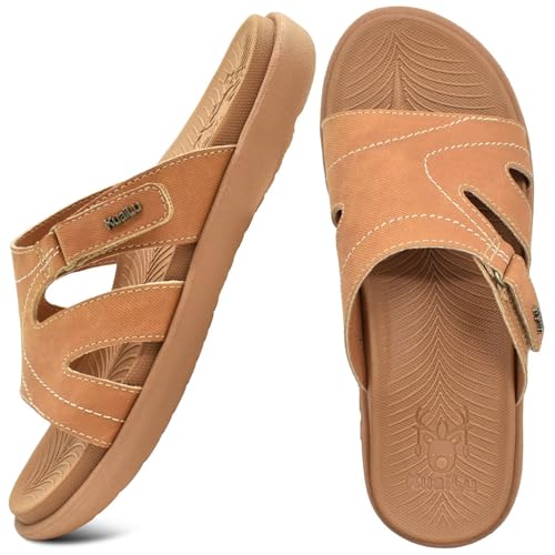 Detalle de KuaiLu Womens Orthotic Slides: Arch-Support Slip-On Sandals for Everyday Comfort
