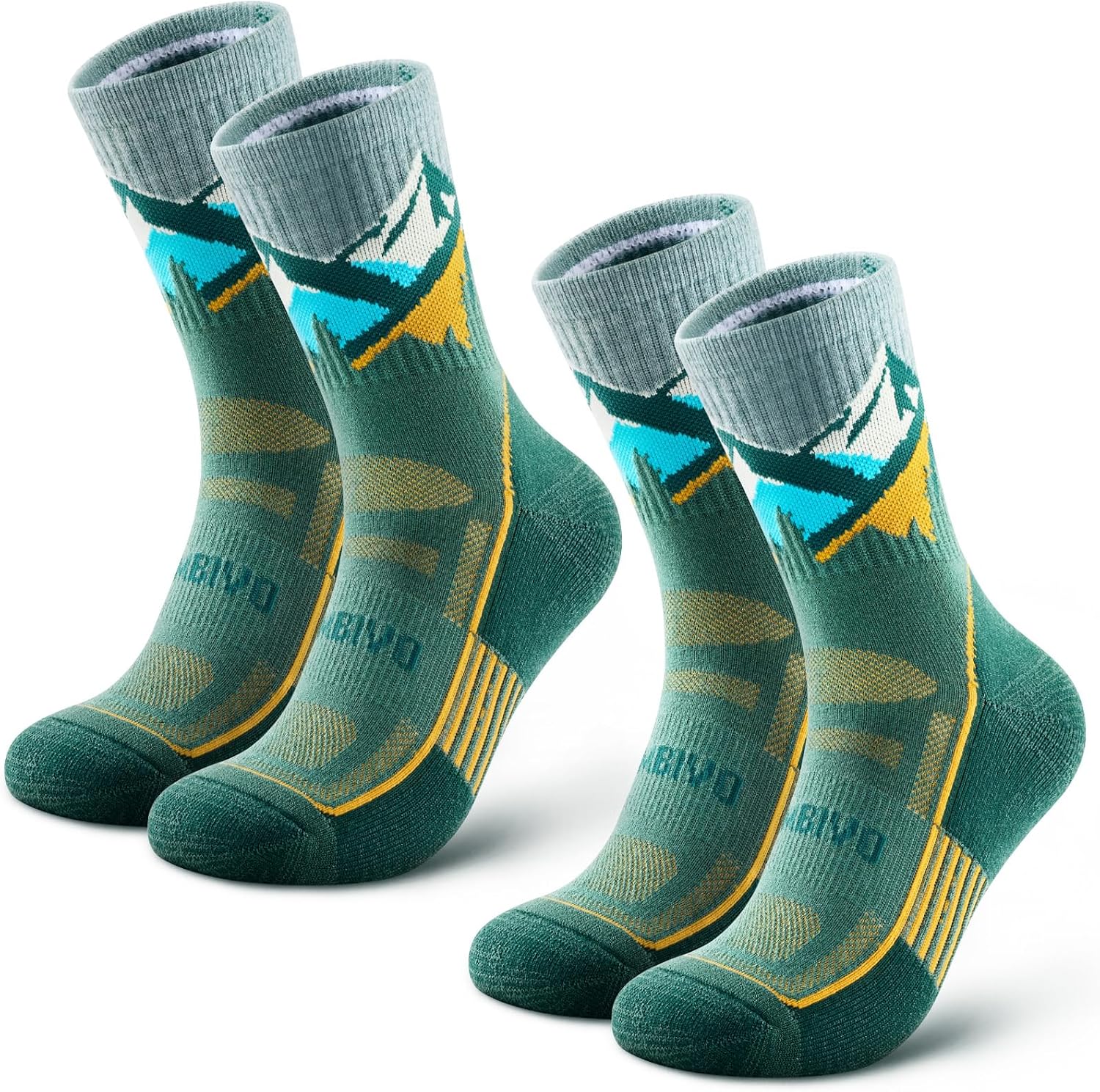 Detalle de CAMBIVO Calze Trekking Merino Lana Uomo Donna – 2 Paia, anti-vesciche, traspiranti e imbottite