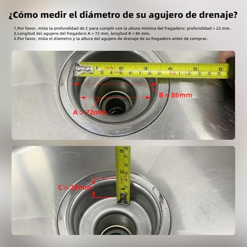 Thumbnail 7 de Hibbent Colador de Fregadero 3 en 1 con Tapón y Cesta anti-obstrucciones