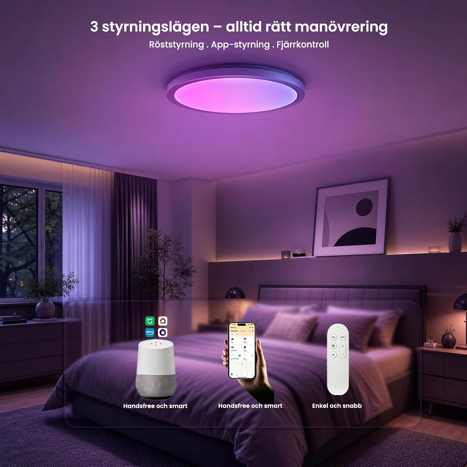 Thumbnail 1 de Yeelight JupiterD 600 YLXDD-0273-02 smart LED-taklampa, RGB, 60 cm