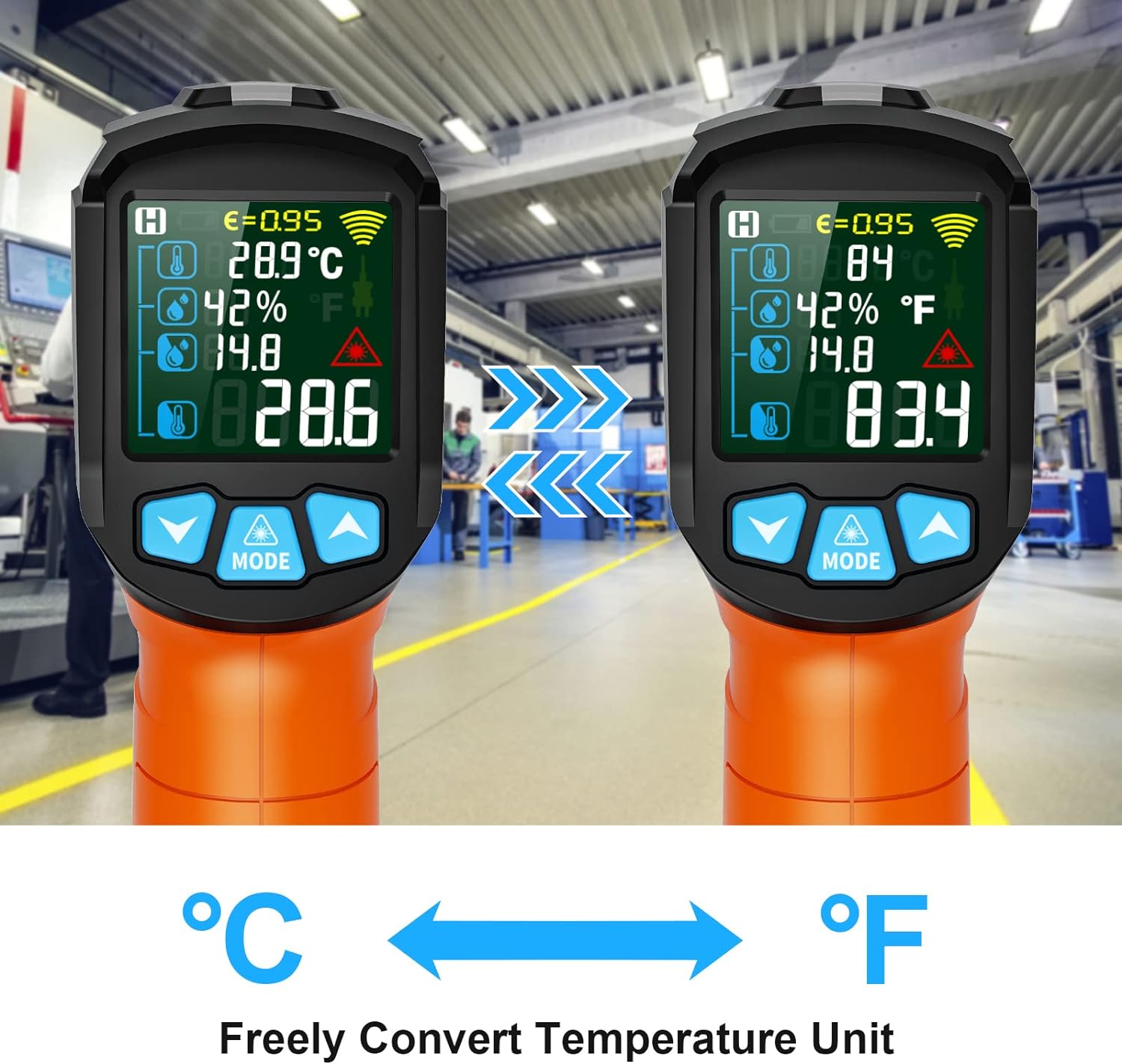 Thumbnail 6 de MESTEK Infrared Thermometer Gun −58°F to 1472°F