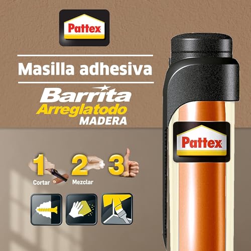 Thumbnail 2 de Pattex Barrita Arreglatodo masilla epoxi bicomponente para madera (48 g): reparar, rellenar y barnizar
