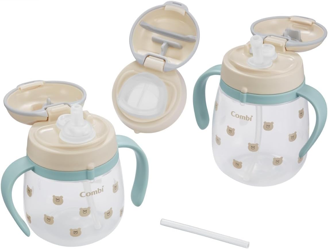 Detalle de Combi ラクマグ プレミアムセット くまさん 240ml・340ml 25年モデル|3種の飲み口