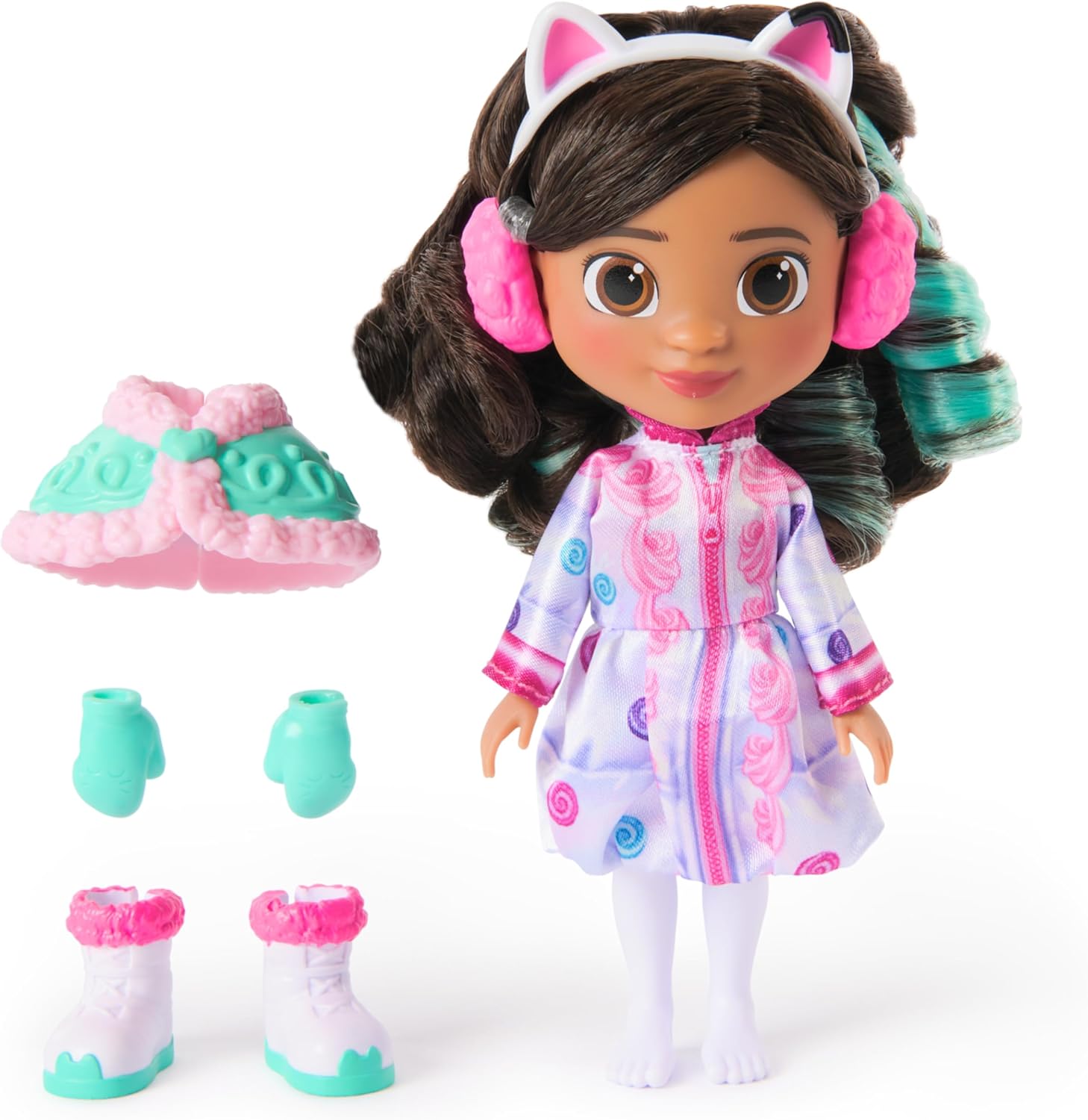 Detalle de DreamWorks Gabby’s Dollhouse: The Movie Sweetest Treat Gabby 15-cm Doll with Snow-Themed Gear & Accessories