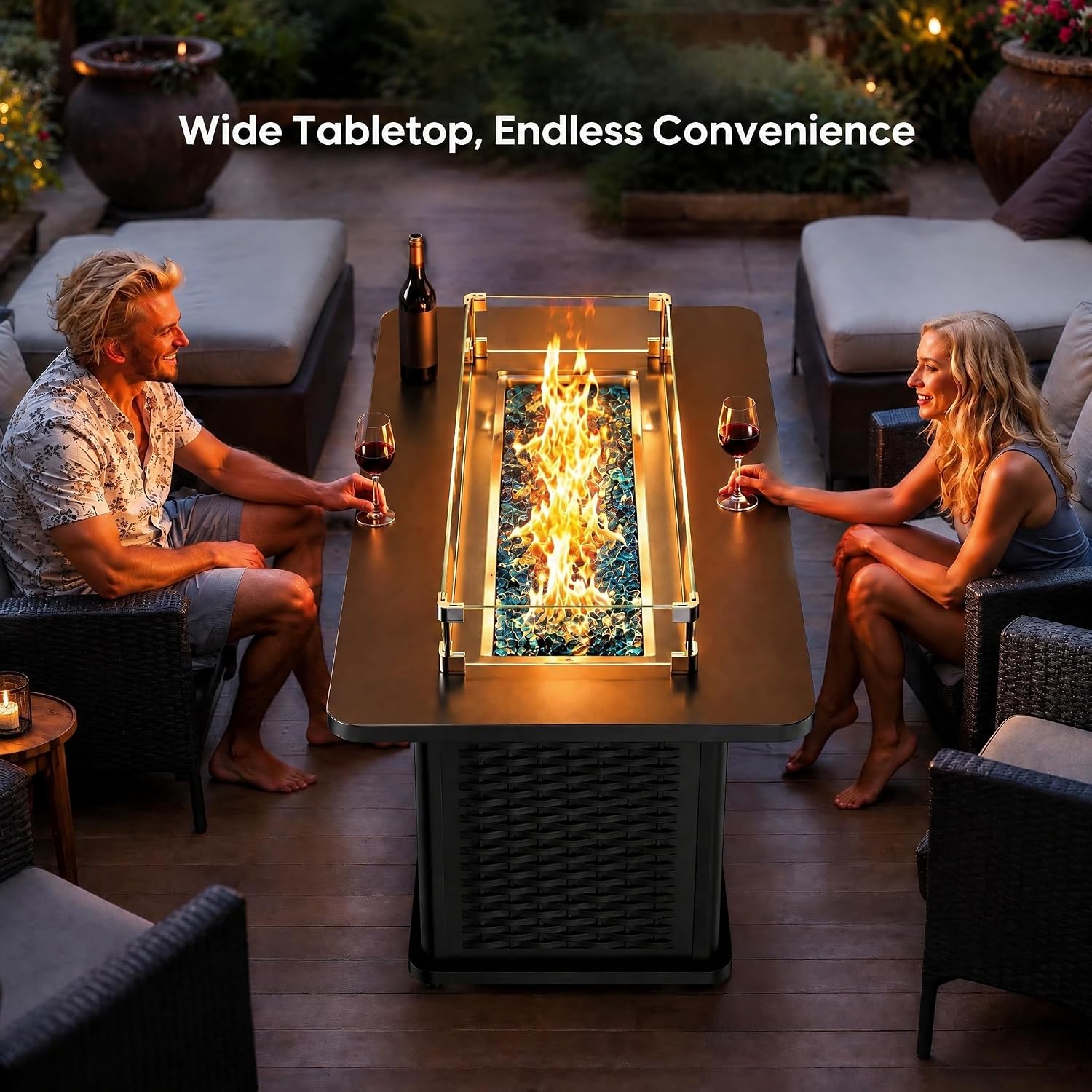 Thumbnail 6 de Ciays Propane Fire Pit Table 43-Inch