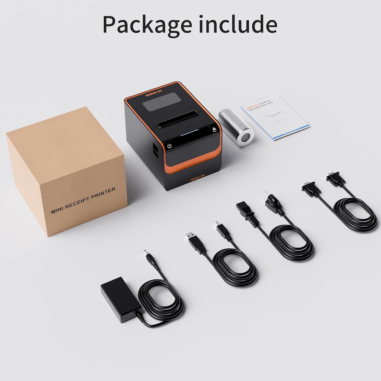 Detalle 2 de Rongta RP332 レシートプリンター 80mm対応・オートカッター搭載、USB/シリアル/Ethernet接続