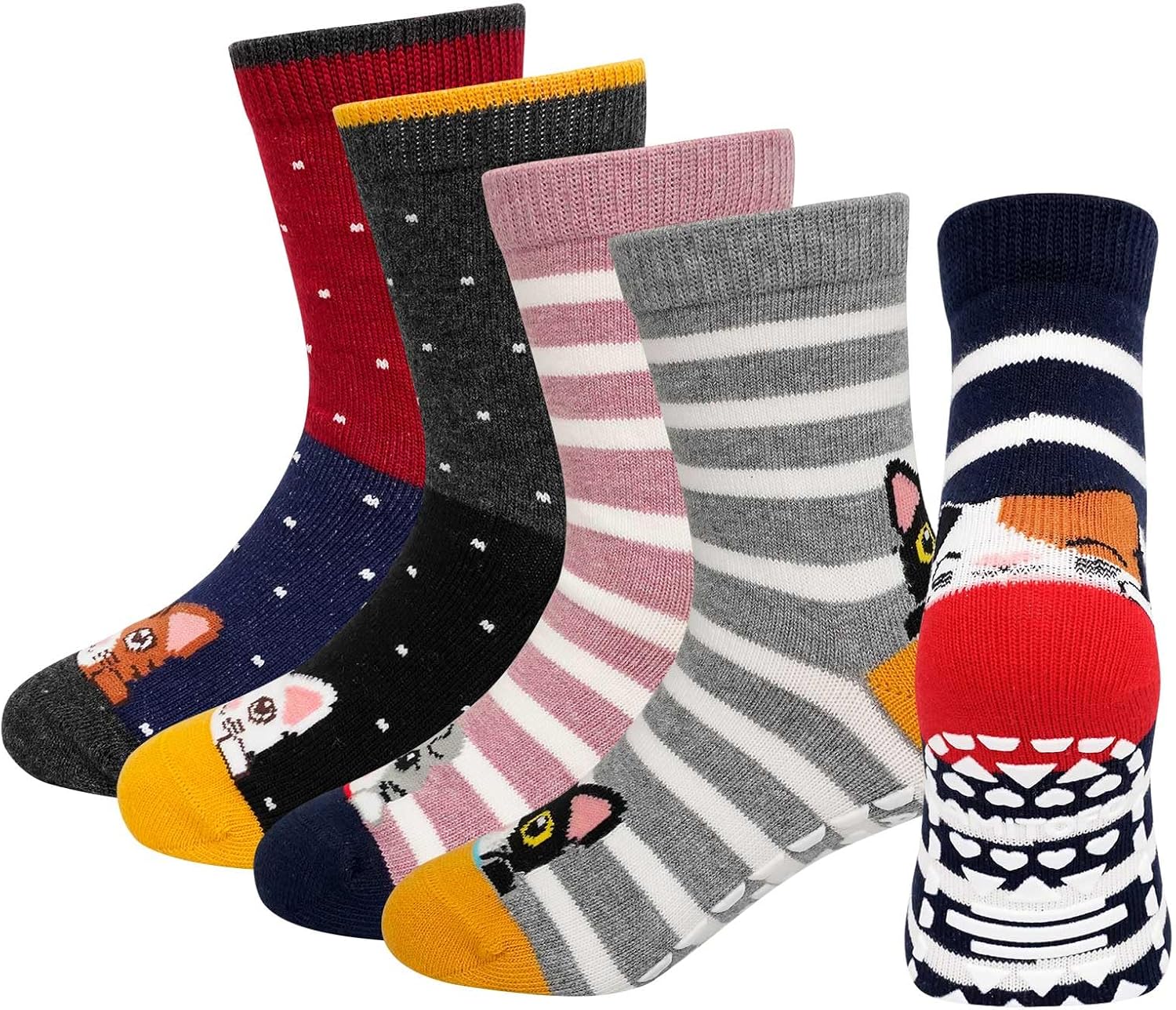 Thumbnail 6 de PUTUO Calcetines Antideslizantes Niñas 5 pares