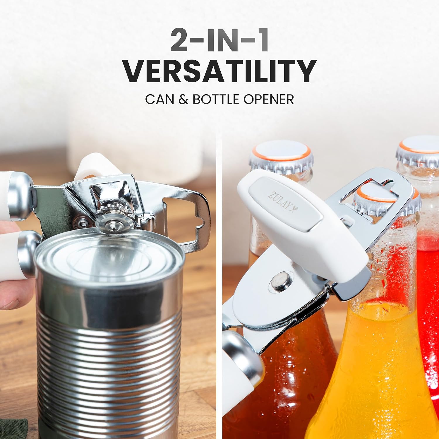 Thumbnail 6 de Zulay Kitchen Manual Can Opener with Stainless Steel Blade, Comfort Grip and Bottle Opener