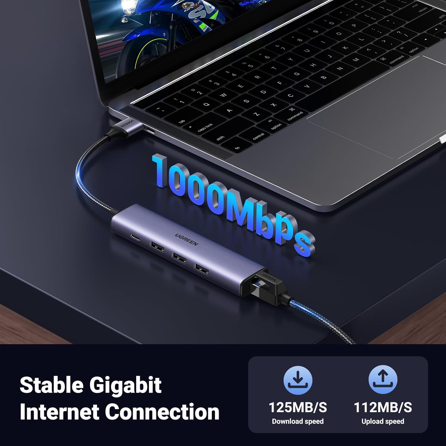 Thumbnail 2 de UGREEN USB Hub Ethernet 5-in-1