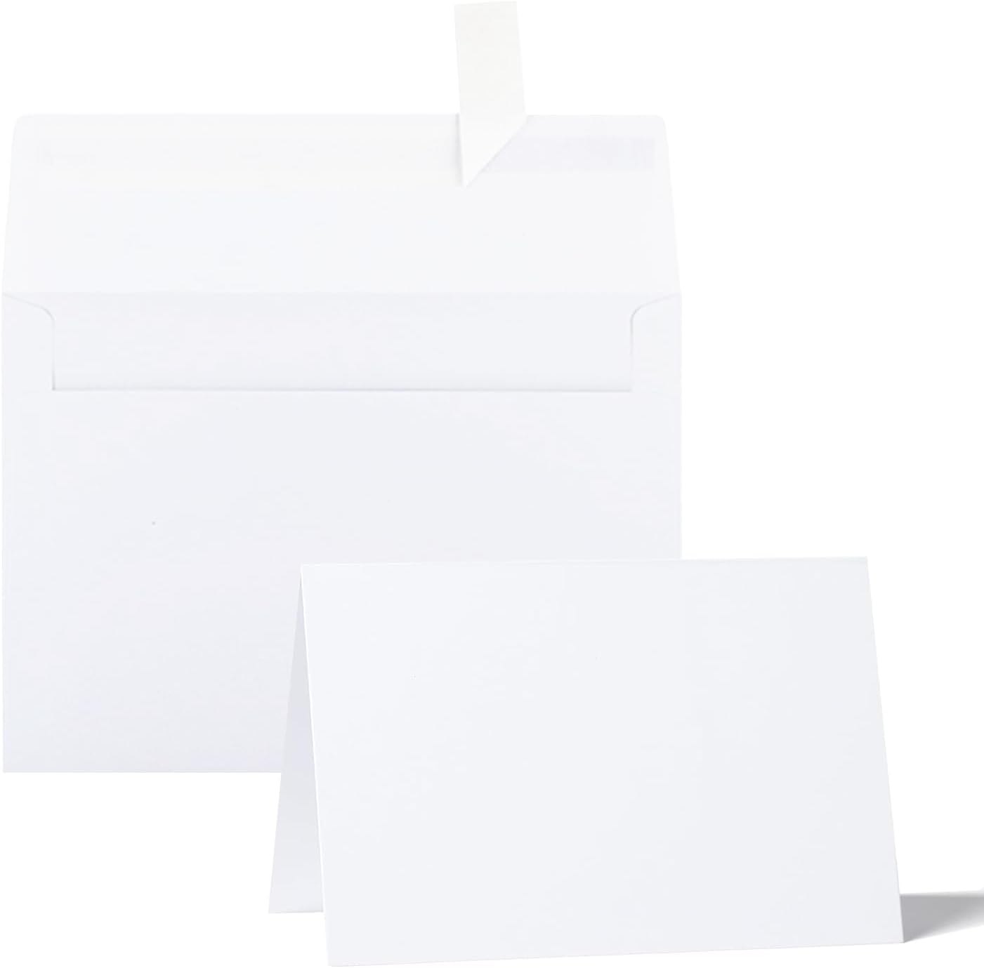Detalle de Packpal 5 x 7 Blank Cards and Envelopes, 50-Set Self-Seal White Cardstock
