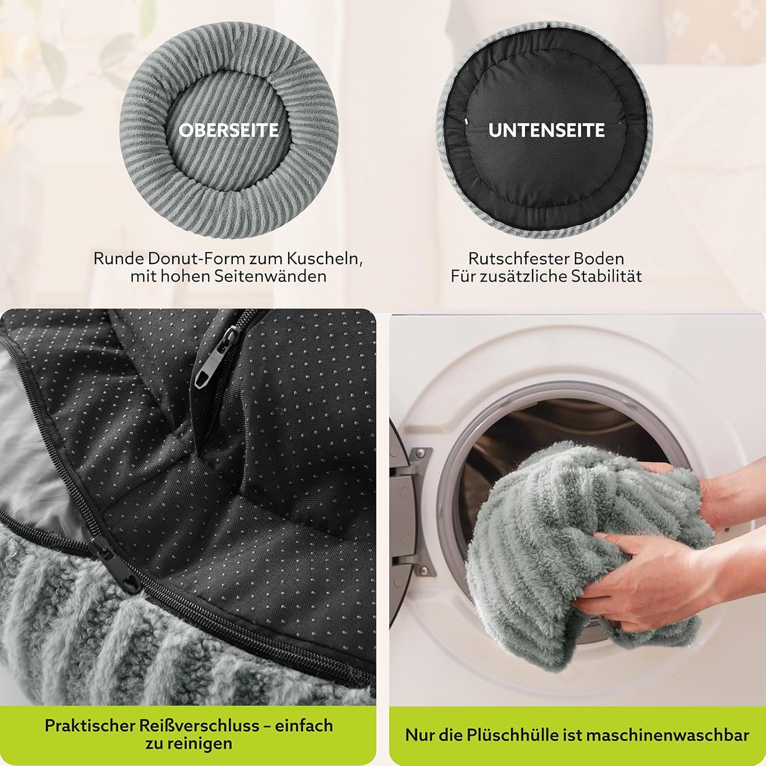 Thumbnail 6 de Pawk Hundebett Rund 76x76x20 cm