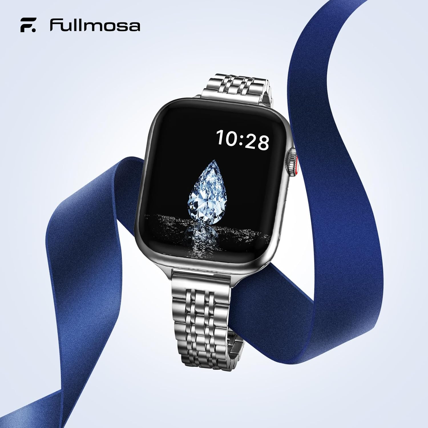Thumbnail 6 de Fullmosa Slim Metal Straps for Apple Watch (Silver) – Compatible with 42mm/41mm/40mm/38mm