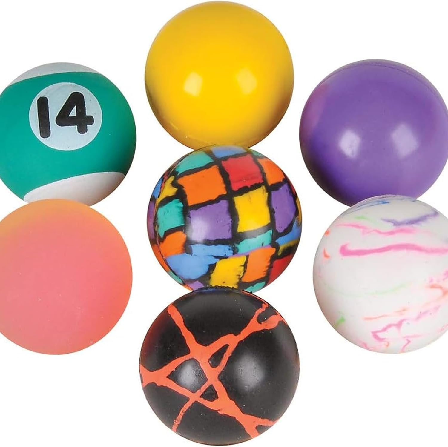 Detalle de Bedwina Springbälle im Großpack – 250er-Pack (27 mm) Hi Bounce Sortiment