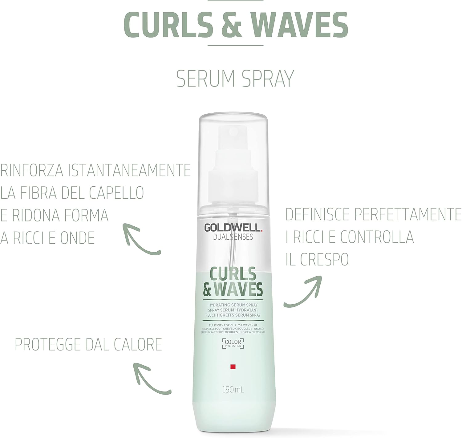 Thumbnail 1 de Goldwell Dualsenses Curls & Waves Siero spray idratante per capelli ricci o mossi, 150 ml