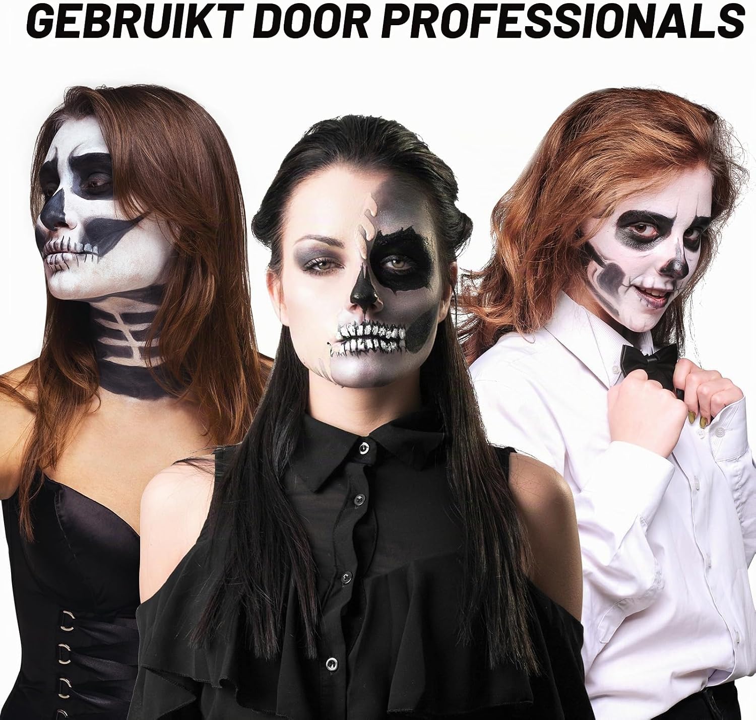 Detalle de Aomig Aomig gezichtsverfstick wit voor sport, cosplay en verkleedpartijen