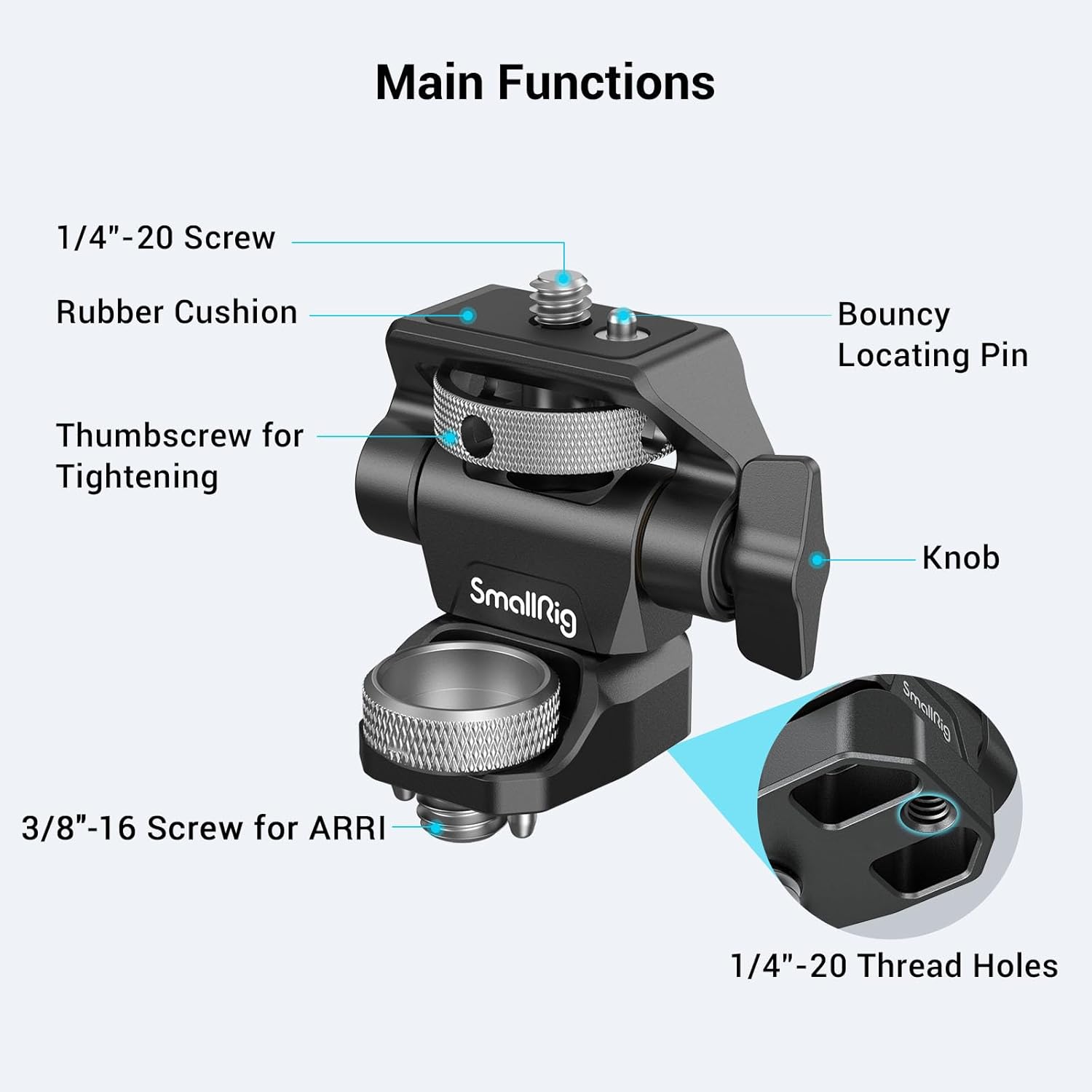 Detalle 2 de SMALLRIG 2903B supporto per monitor 5" 7"
