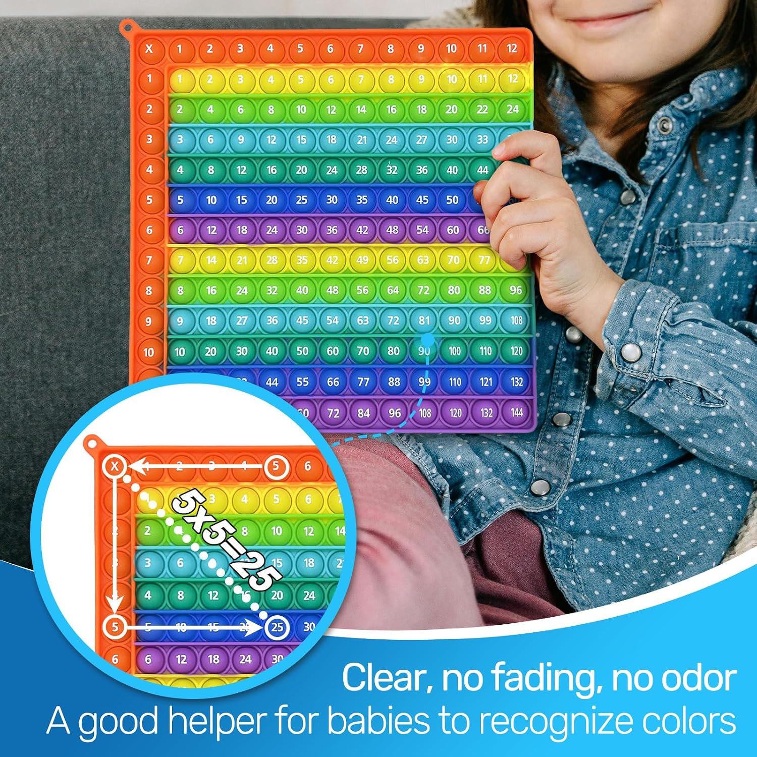 Detalle 2 de Times Table 12x12 Multiplication Toy for Kids 🎲