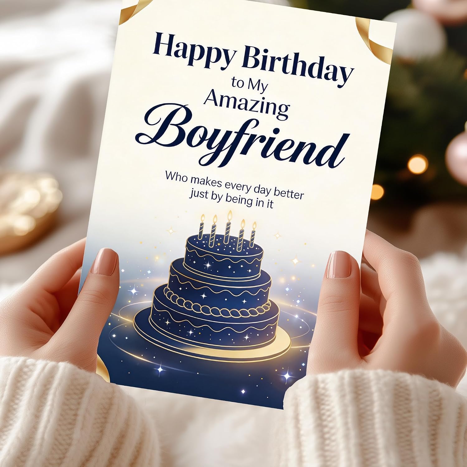 Thumbnail 4 de TzenvoGift Boyfriend Birthday Card, 5.6 x 8.1 Inch, Recycled Cardstock