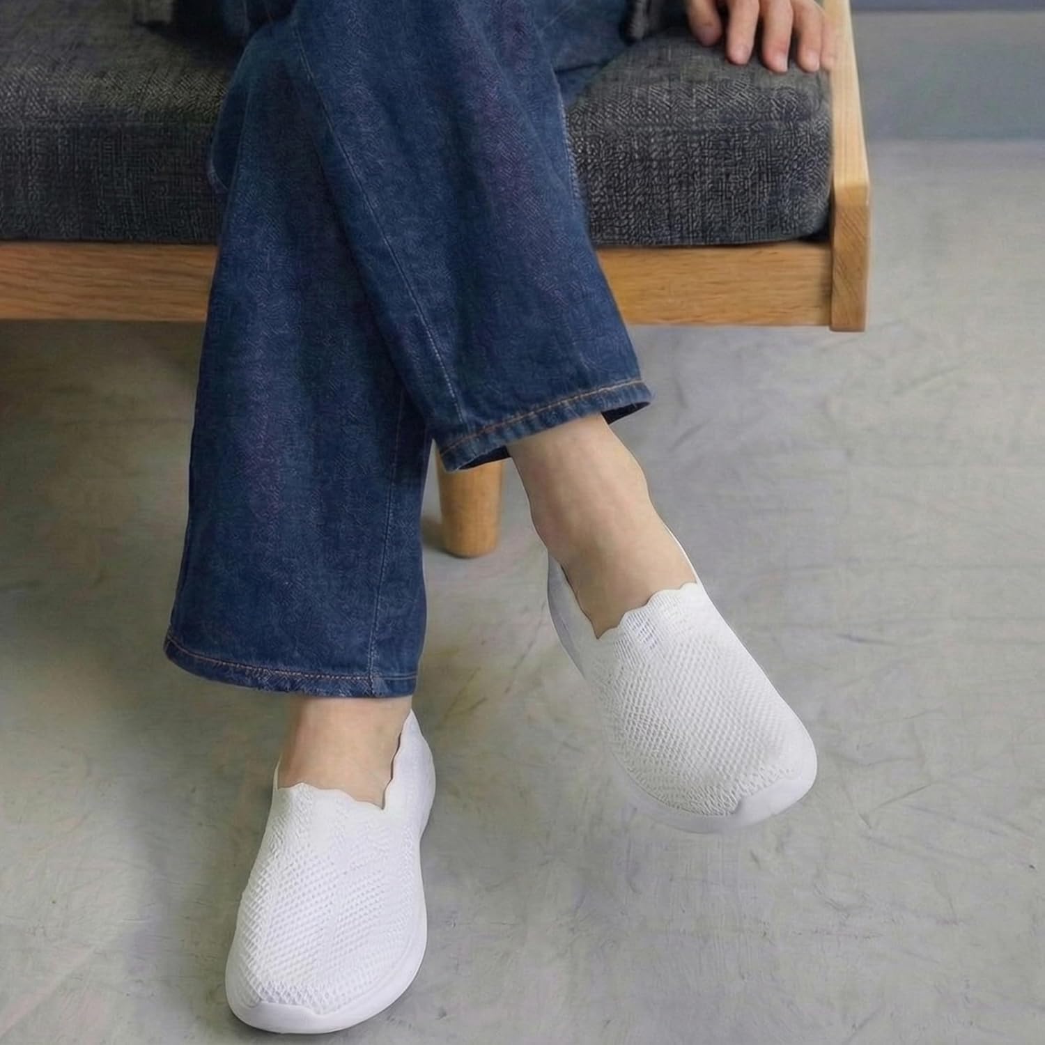 Detalle de Puxowe Femmes Slip on Baskets — Chaussures de sport légères et respirantes