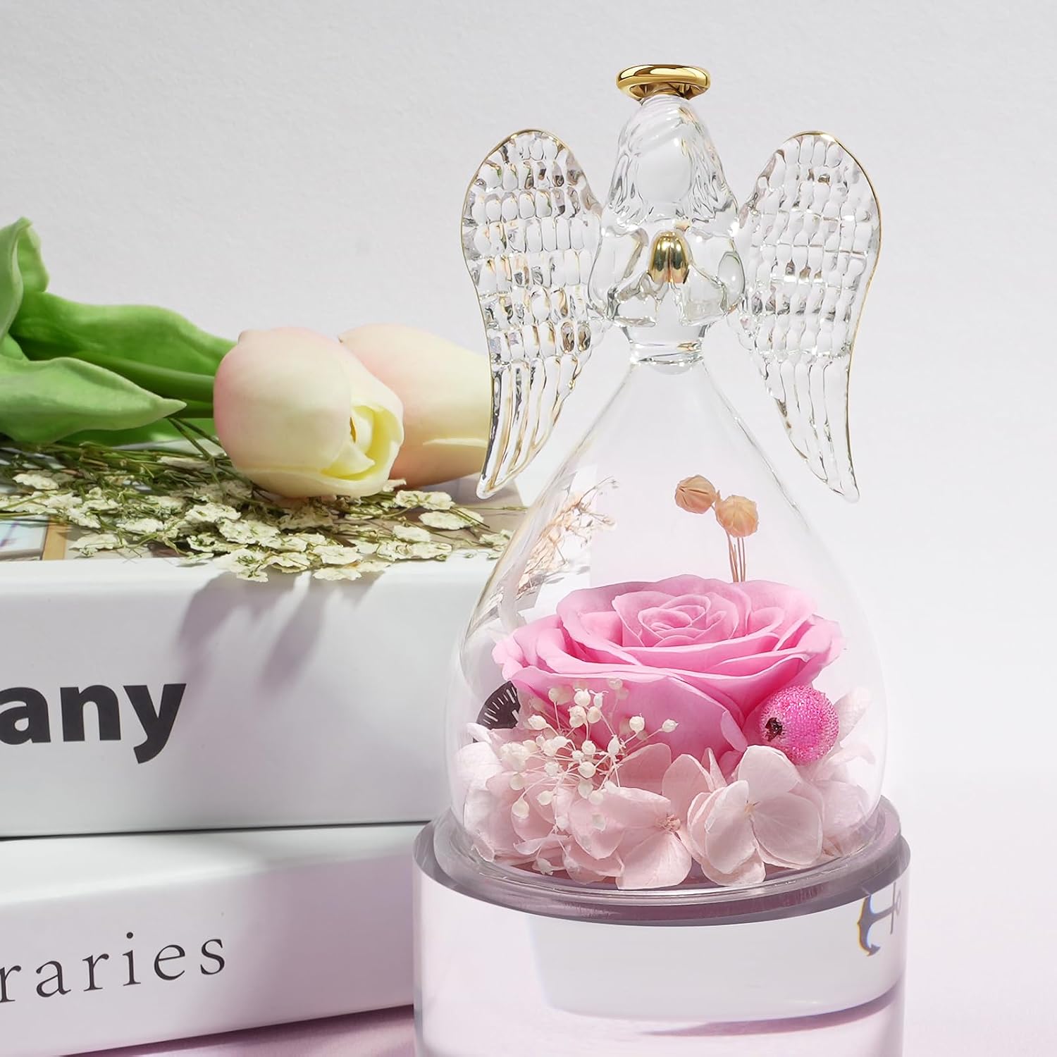 Detalle de Miofula Ewige Rose Engel Geschenk 3–5 Jahre 🌹