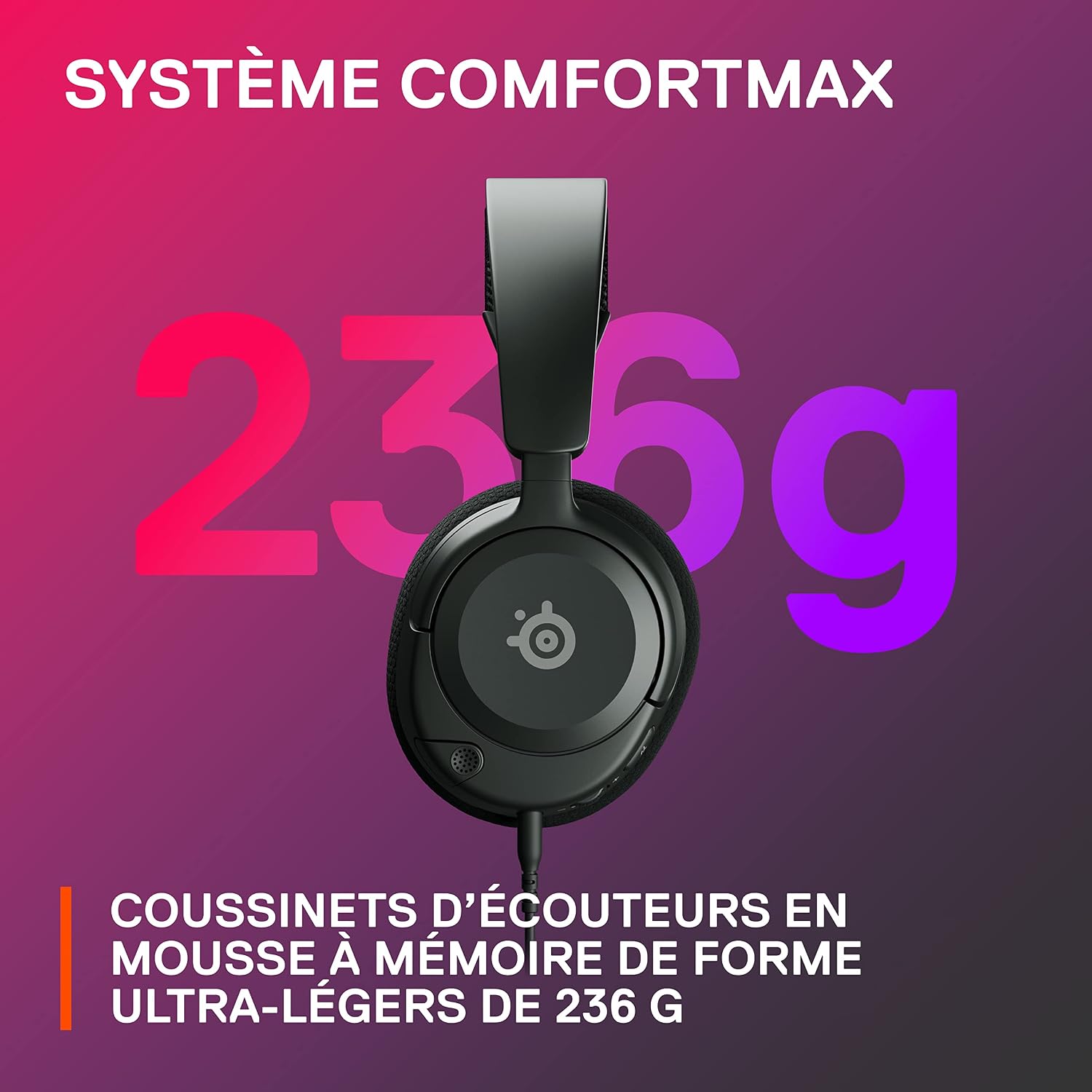 Detalle de SteelSeries Arctis Nova 1 — Casque de jeu multi‑système et son 360°